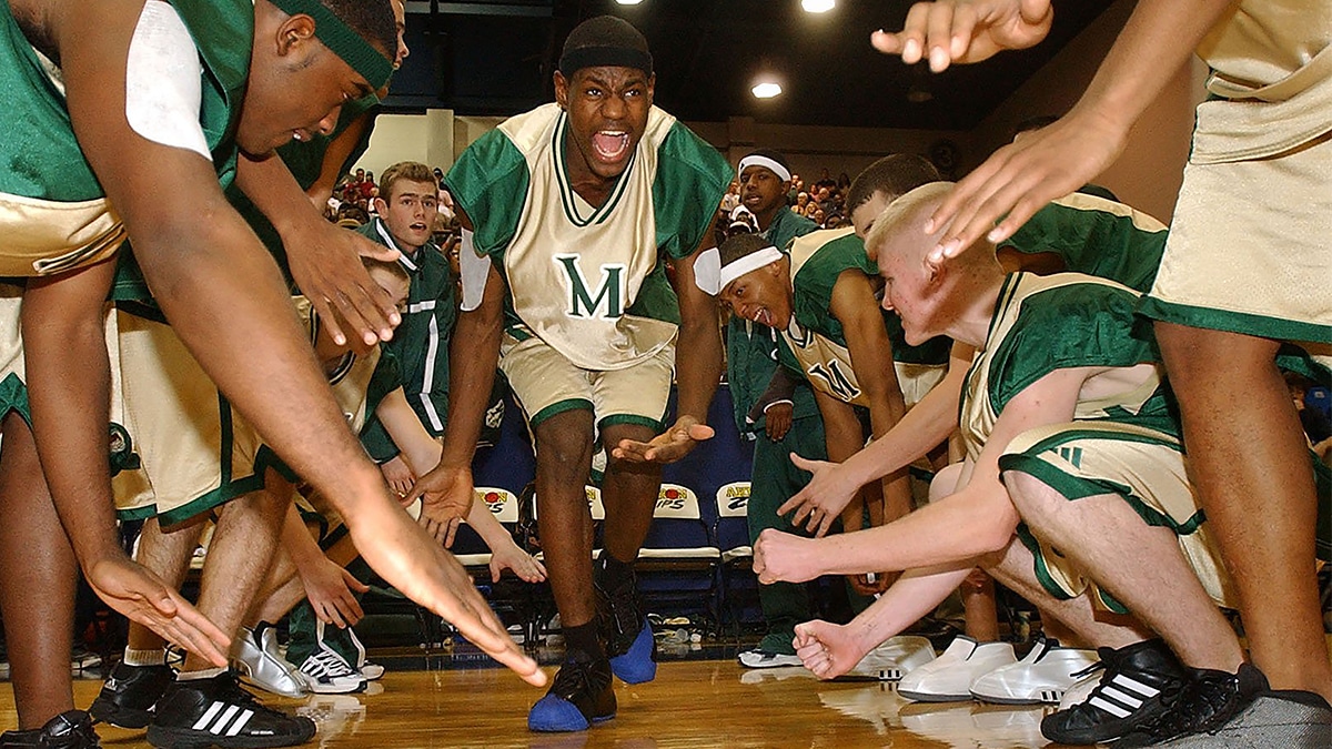 LeBron James in high school before the NBA