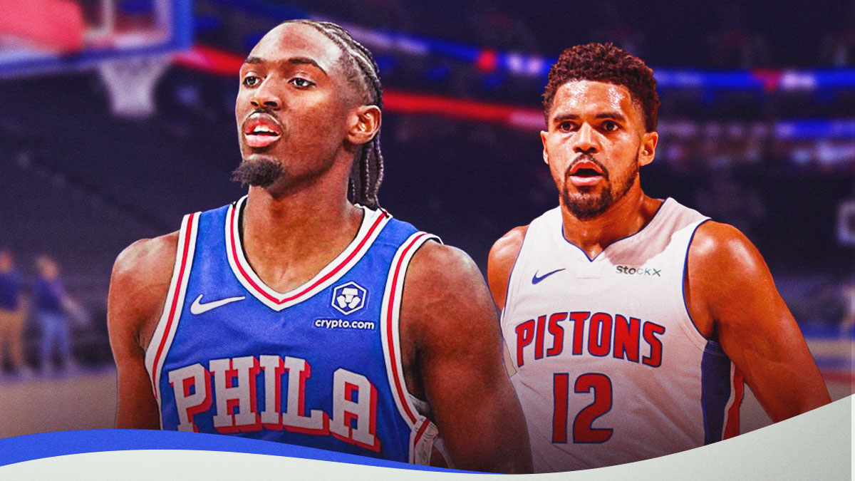 76ers' Tyrese Maxey and Pistons' Tobias Harris