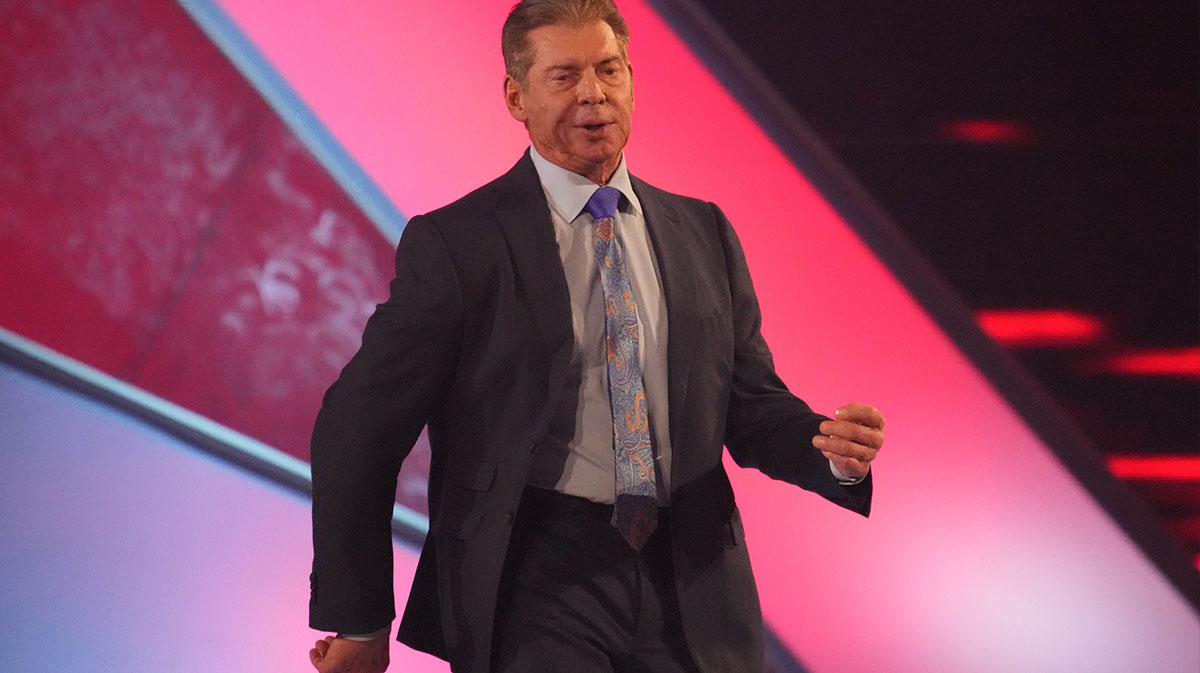 Vince McMahon at WrestleMania 38 on April 3, 2022.