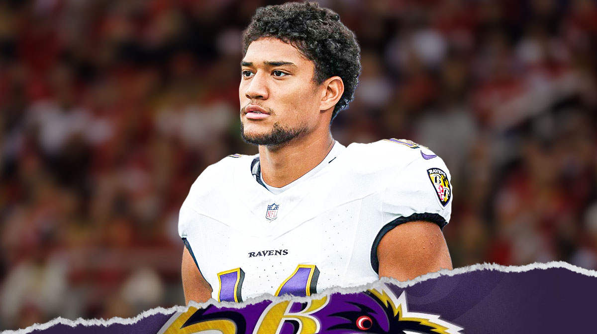 Ravens' Kyle Hamilton looks at injury staff during Bengals game