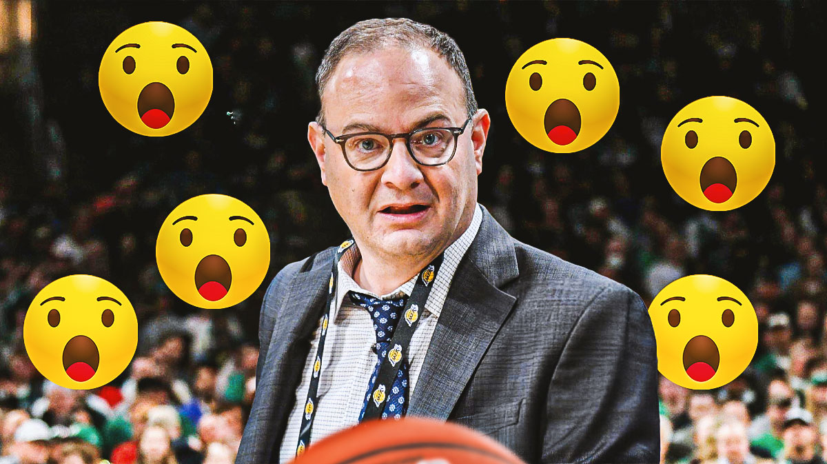 Adrian Wojnarowski with prayer hands surrounding the picture.