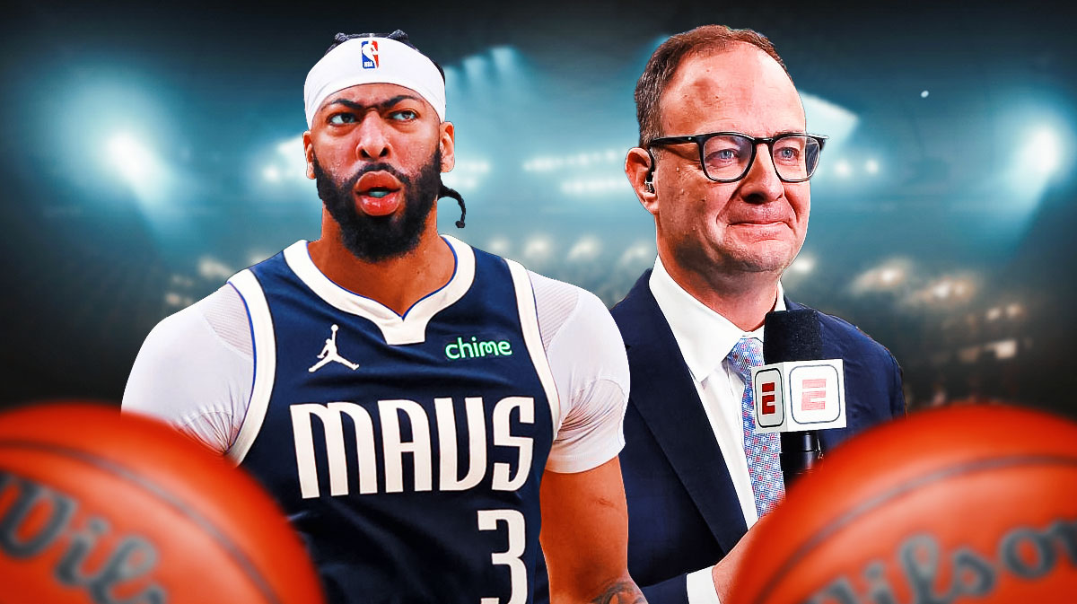 ESPN Adrian Wojnarowski and Mavericks Anthony Davis with Head of CeraVe bottle