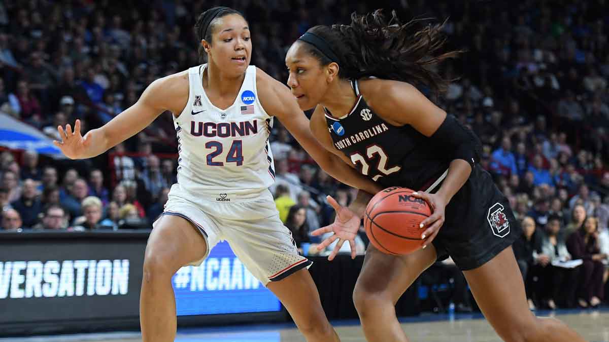 Aces star A’ja Wilson forced to rock rival UConn gear after losing friendly wager