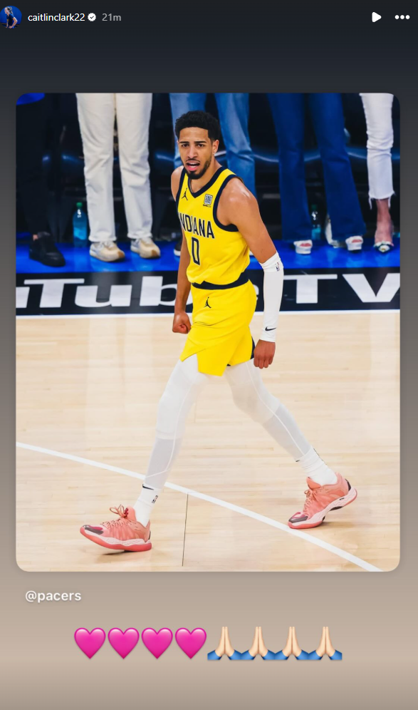 Caitlin Clark reacts to Tyrese Haliburton's devastating Game 7 injury 